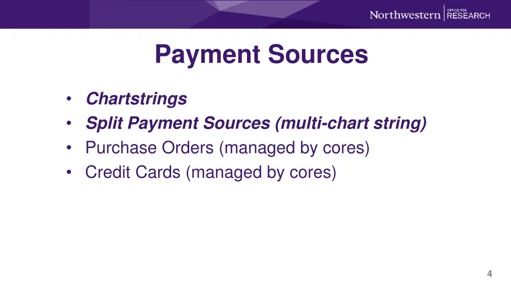 payment sources