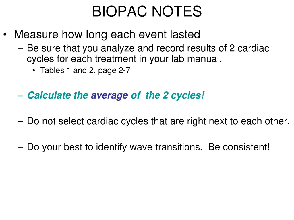 biopac notes 4