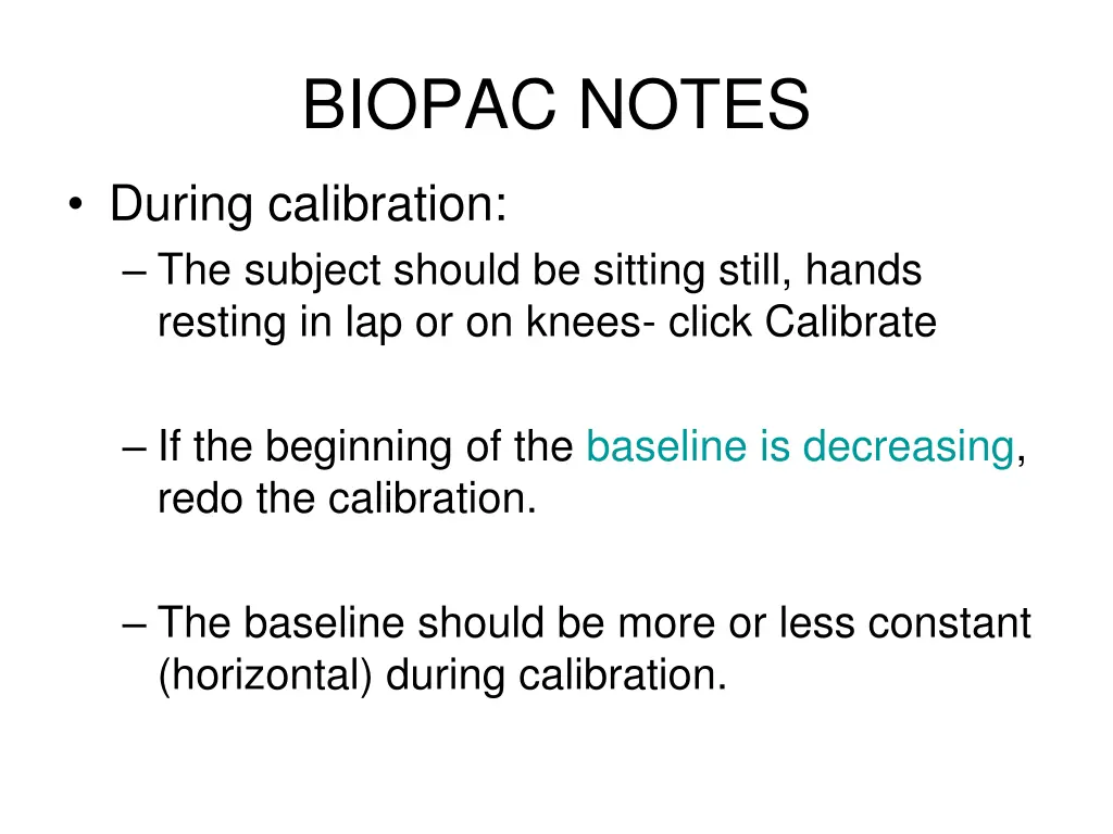 biopac notes