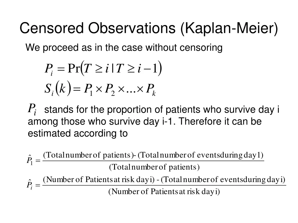 censored observations kaplan meier