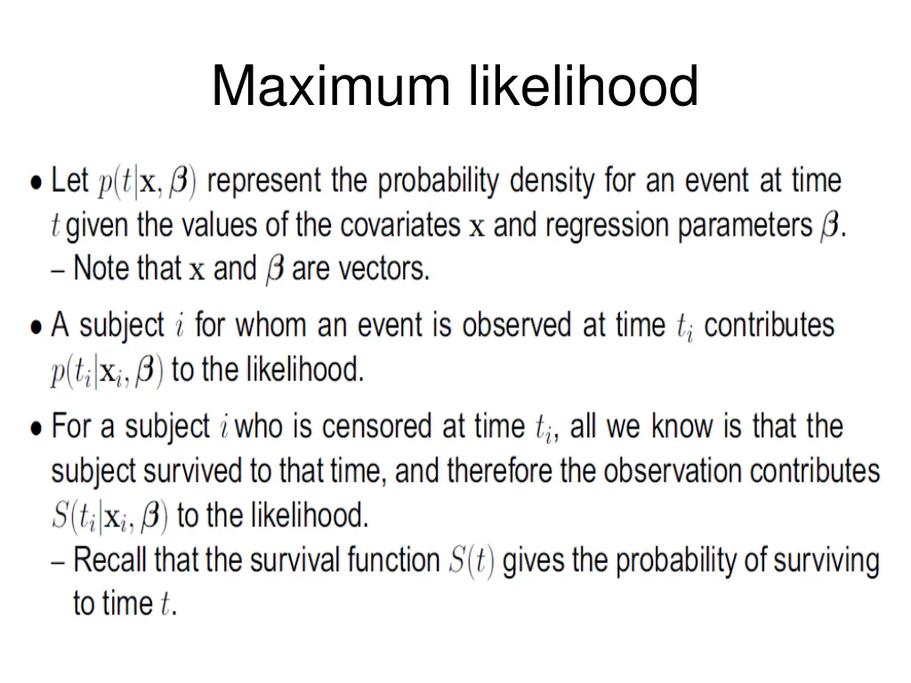 maximum likelihood