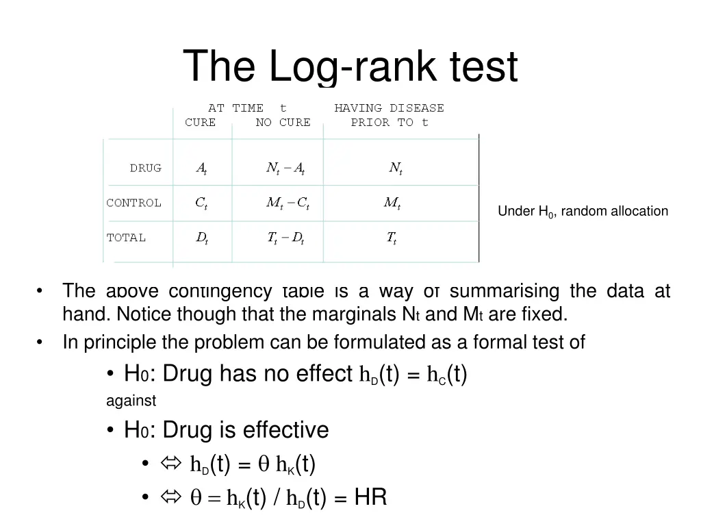 the log rank test 1