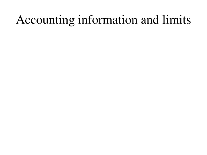 accounting information and limits