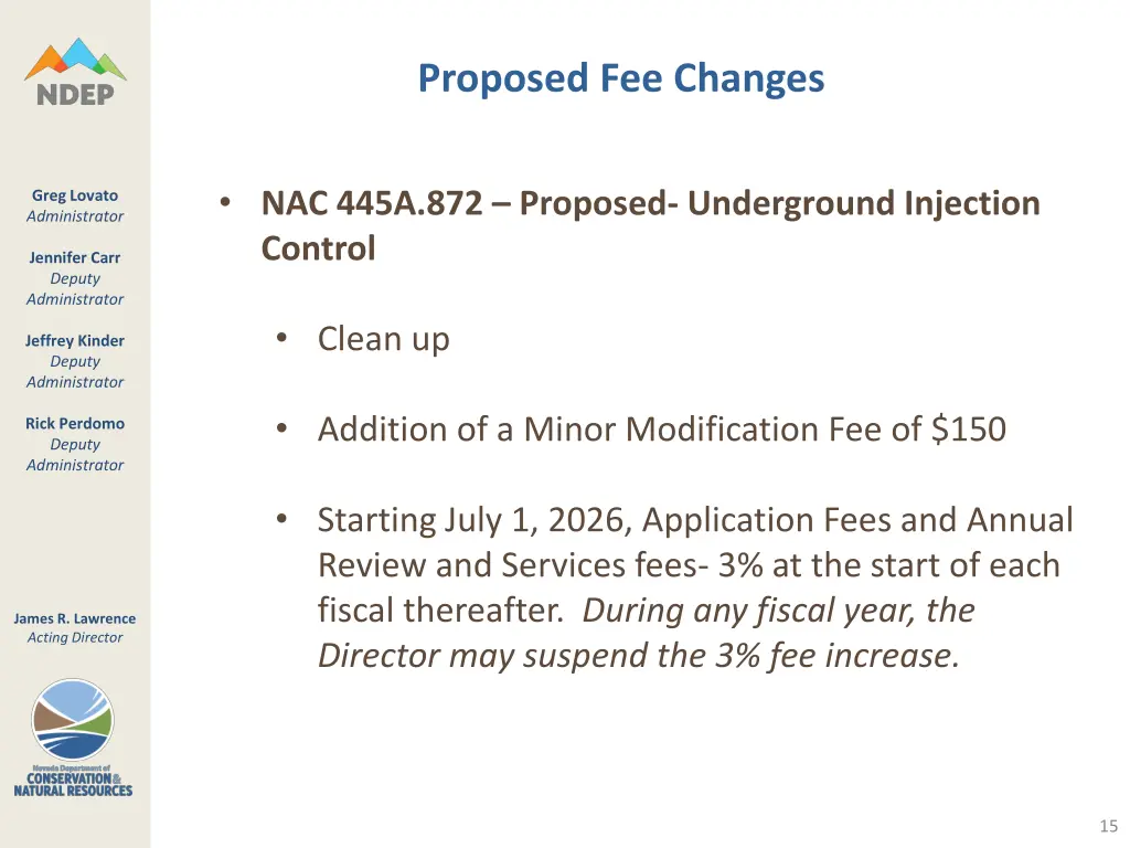 proposed fee changes 4