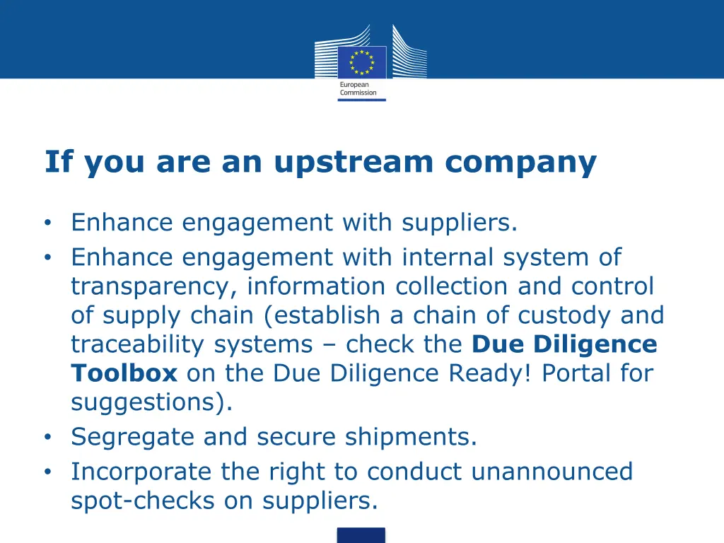 if you are an upstream company