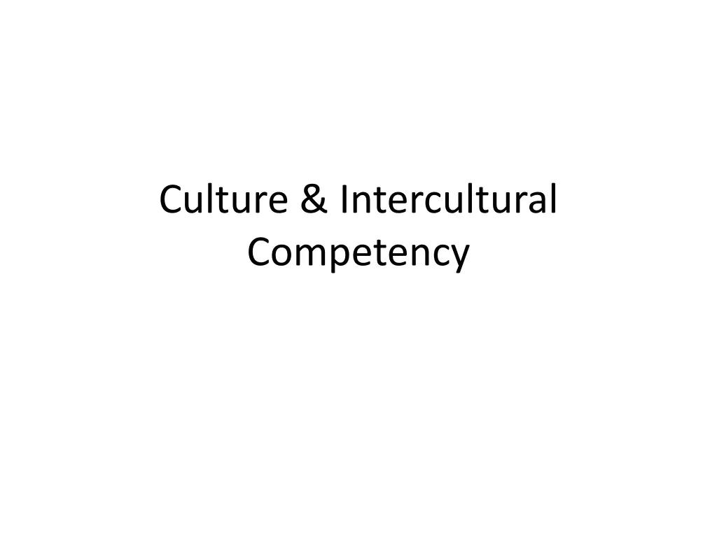 culture intercultural competency