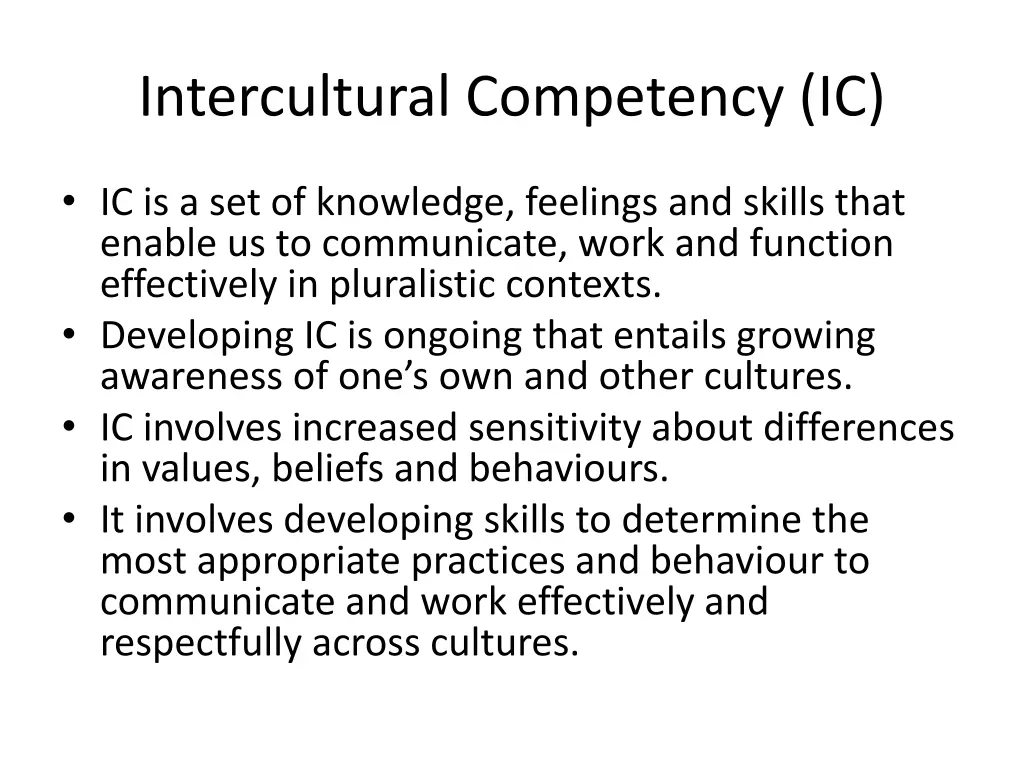 intercultural competency ic