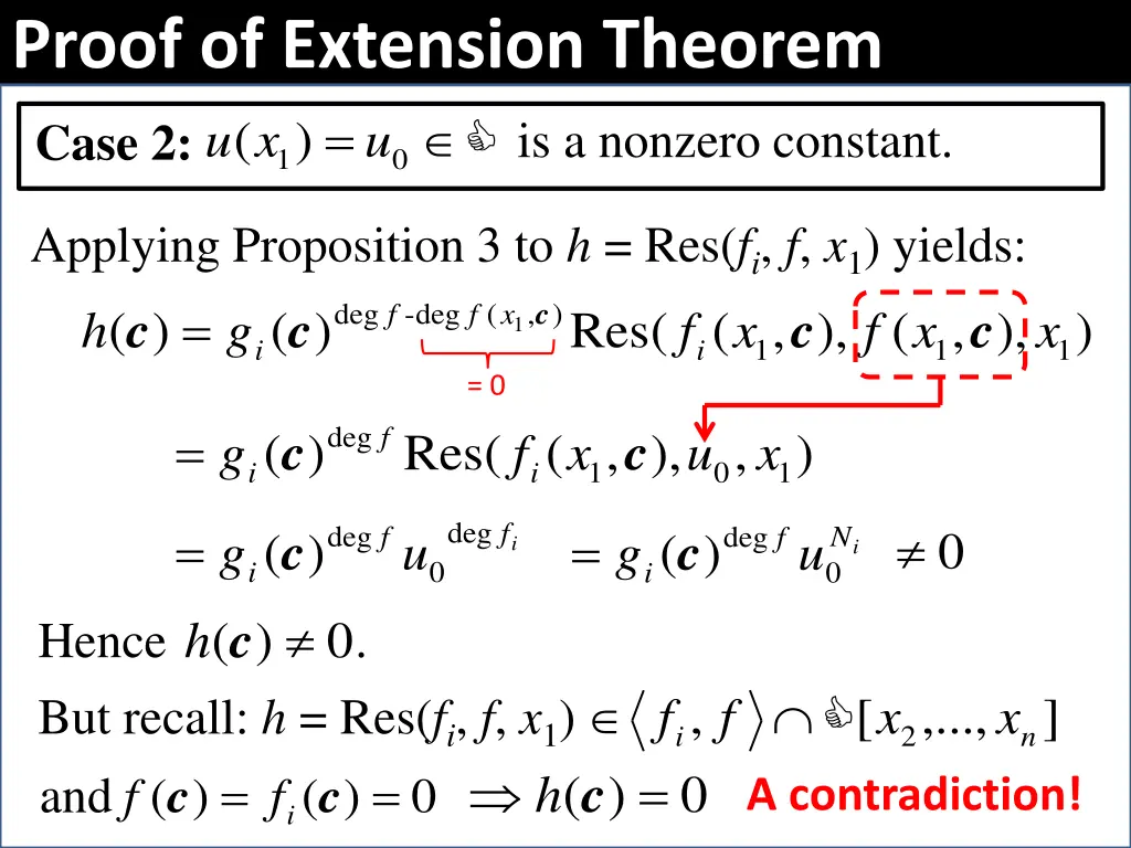 proof of extension theorem 0 u x u