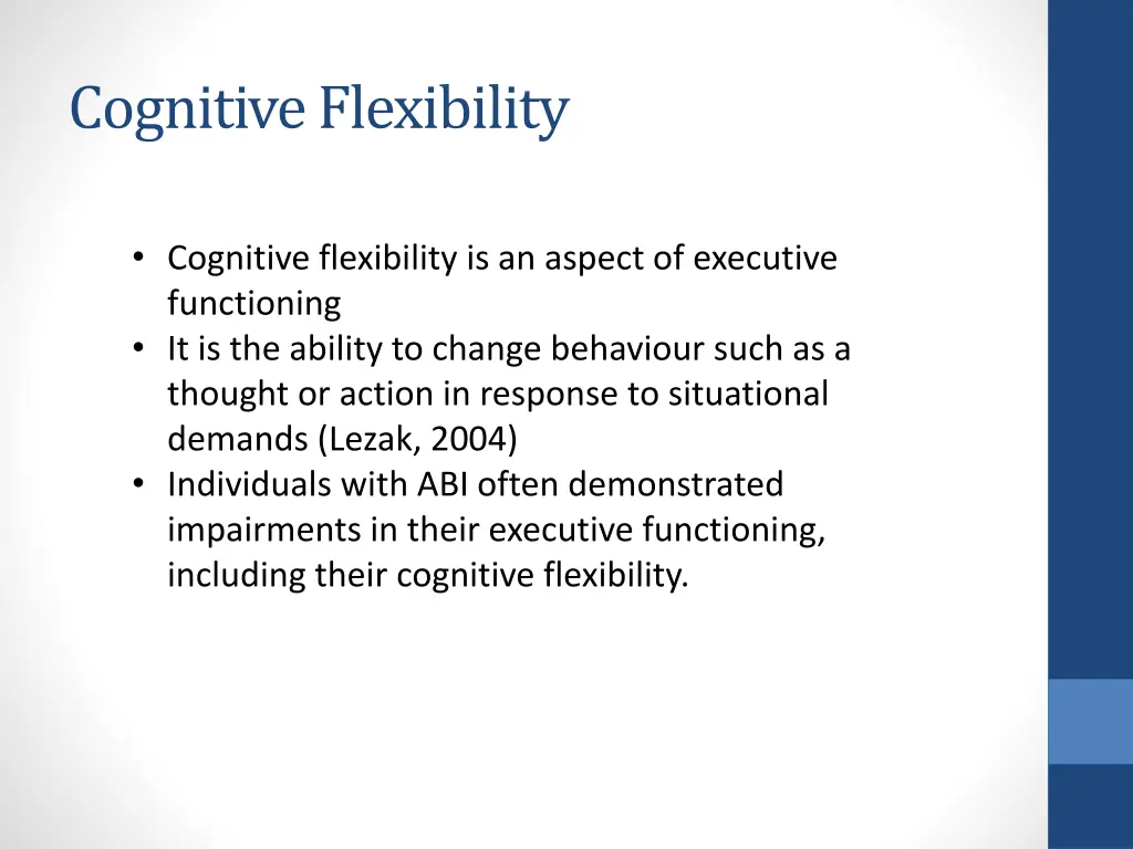 cognitive flexibility