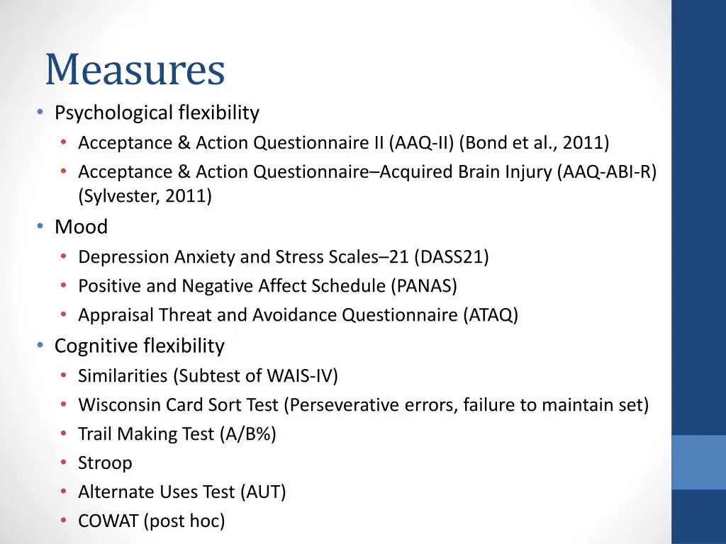 measures psychological flexibility acceptance