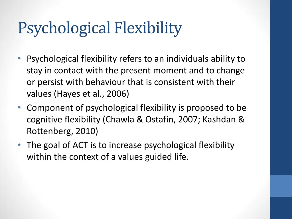 psychological flexibility