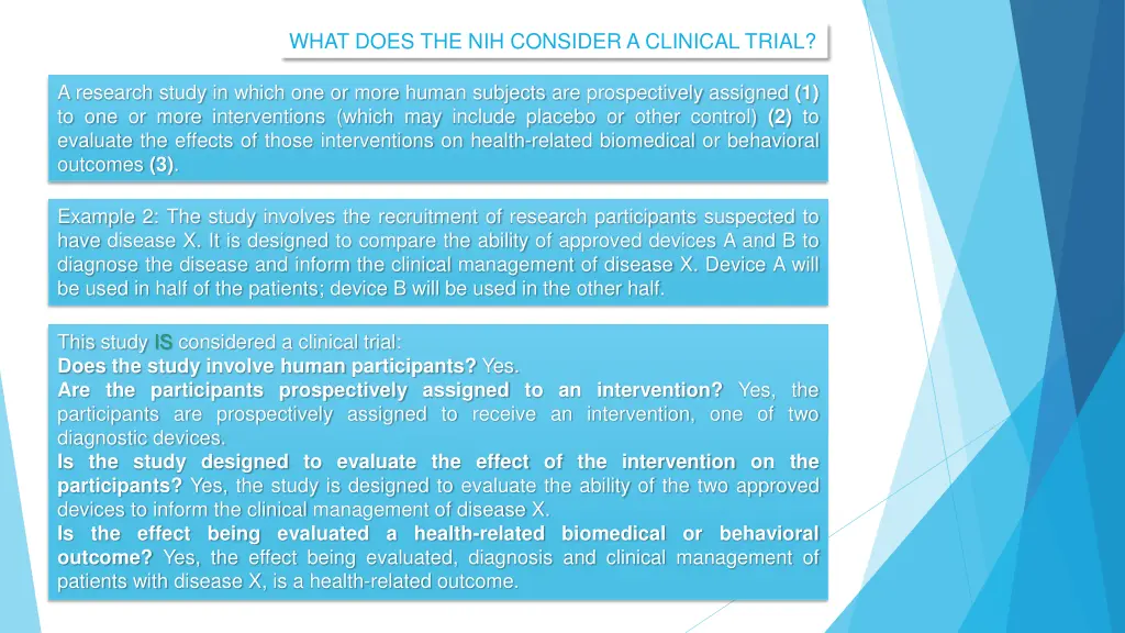 what does the nih consider a clinical trial 1