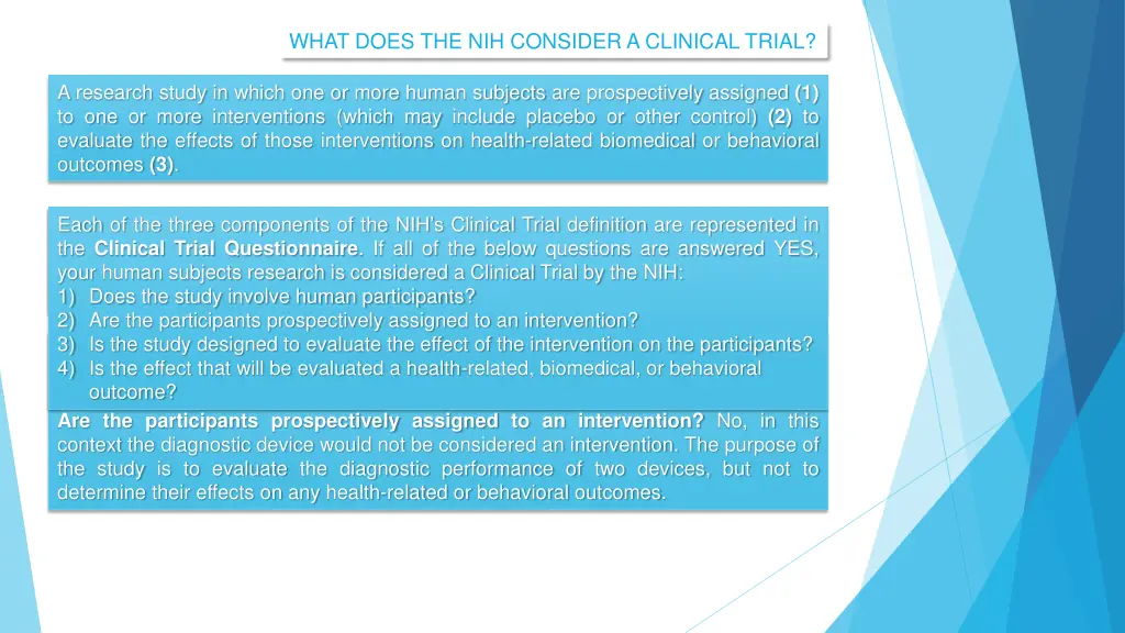 what does the nih consider a clinical trial