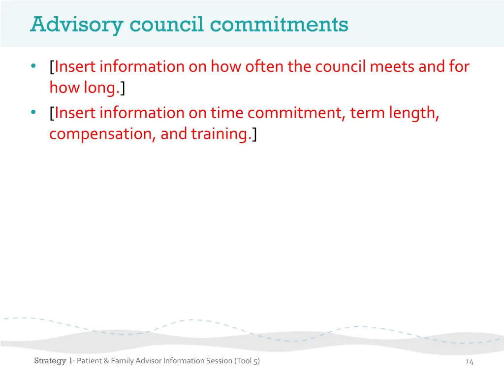 advisory council commitments