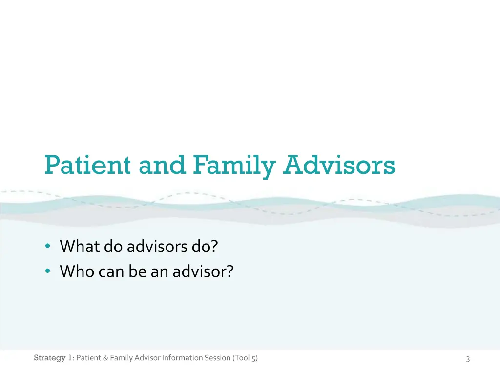 patient and family advisors