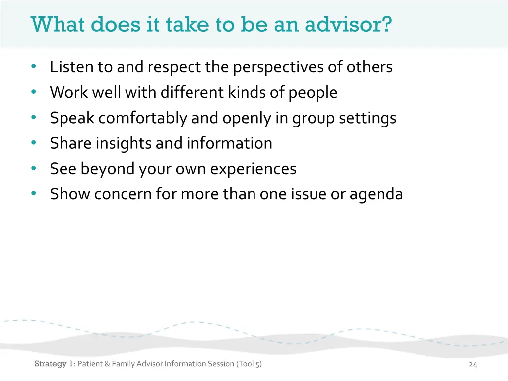 what does it take to be an advisor