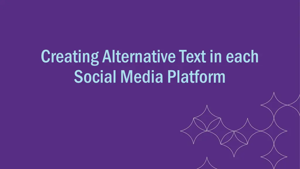 creating alternative text in each social media