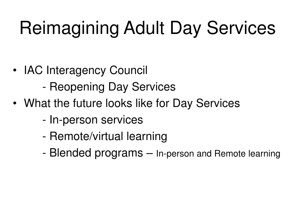 reimagining adult day services