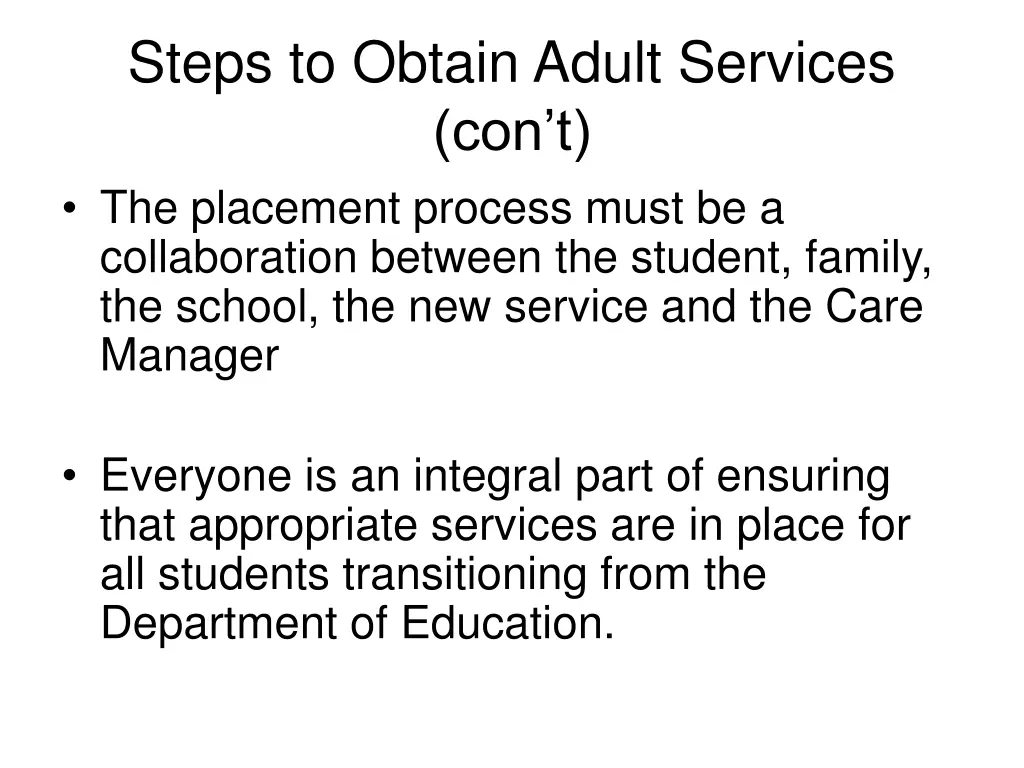 steps to obtain adult services 1