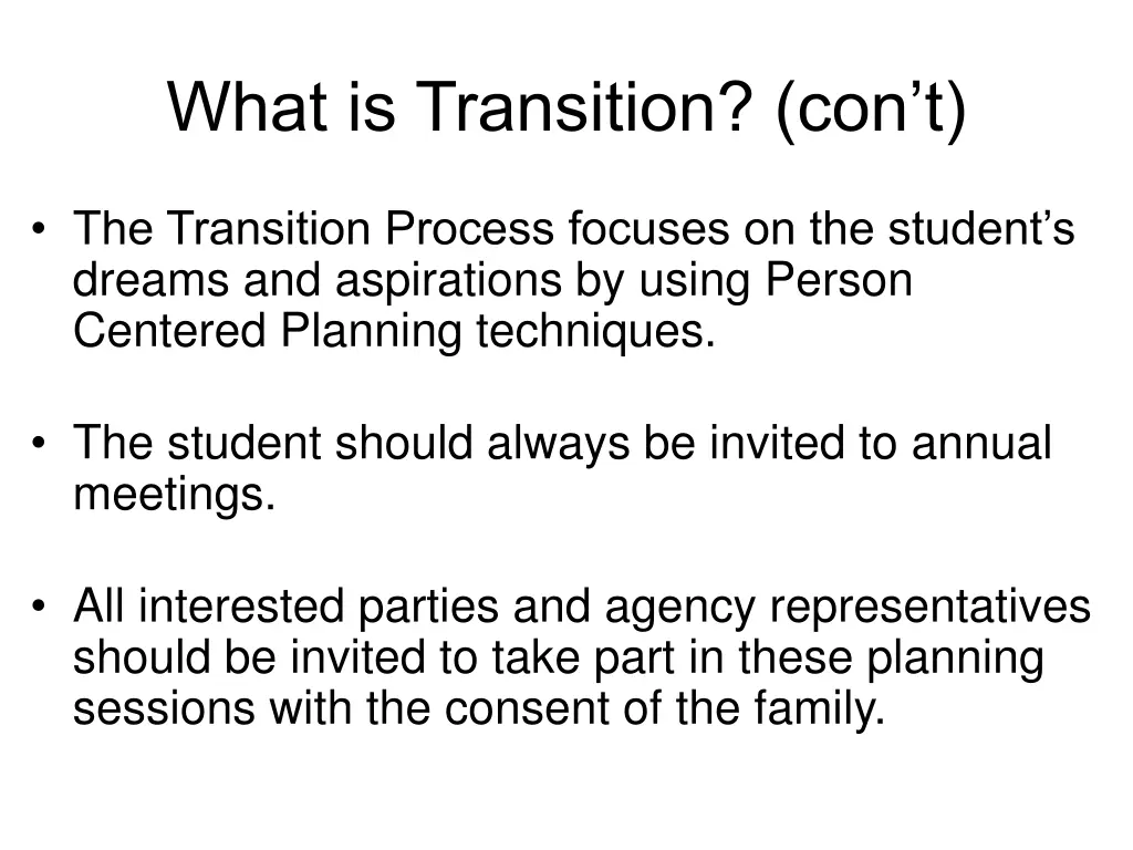 what is transition con t 1