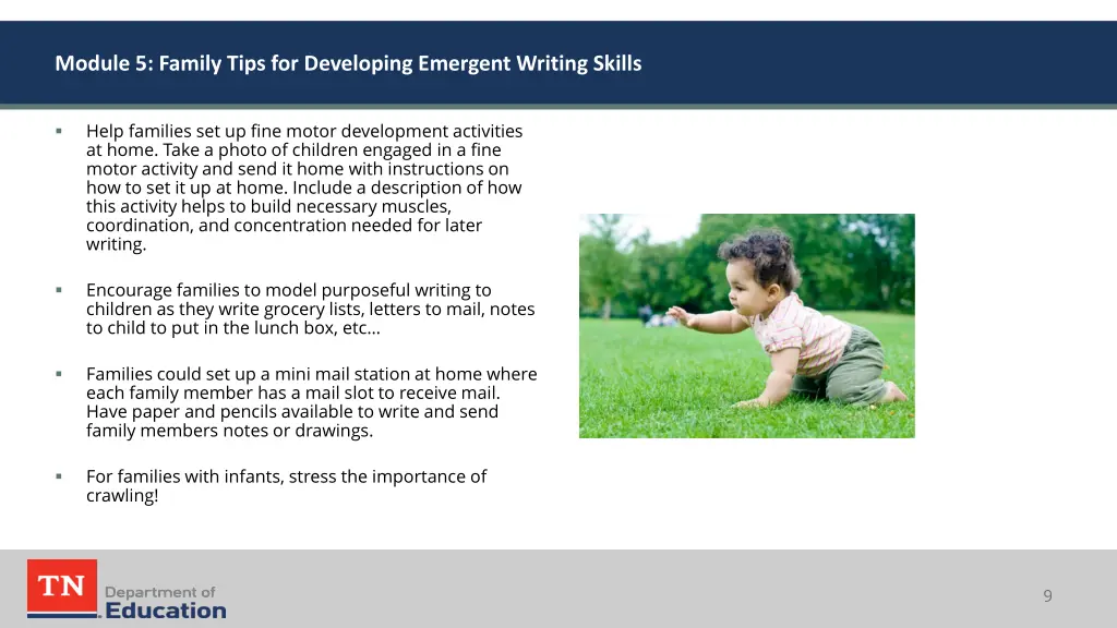 module 5 family tips for developing emergent