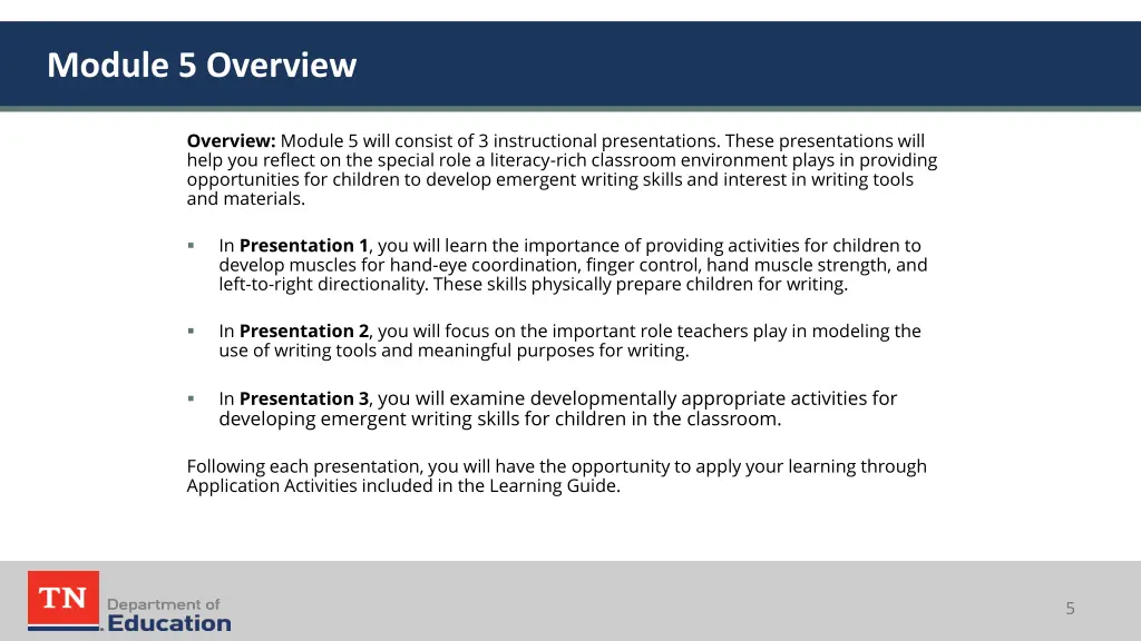 module 5 overview