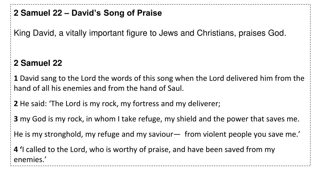 2 samuel 22 david s song of praise