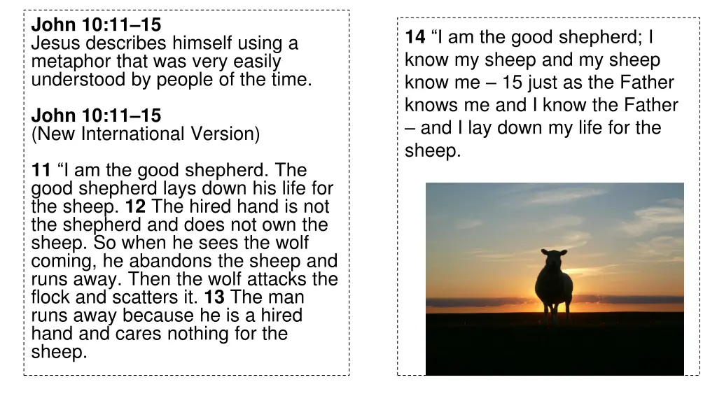 john 10 11 15 jesus describes himself using