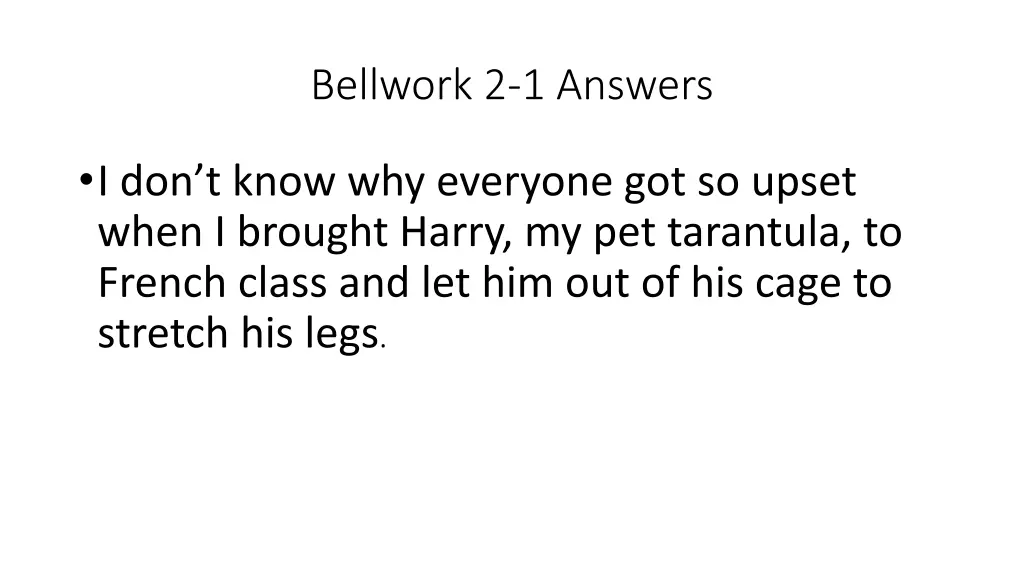 bellwork 2 1 answers