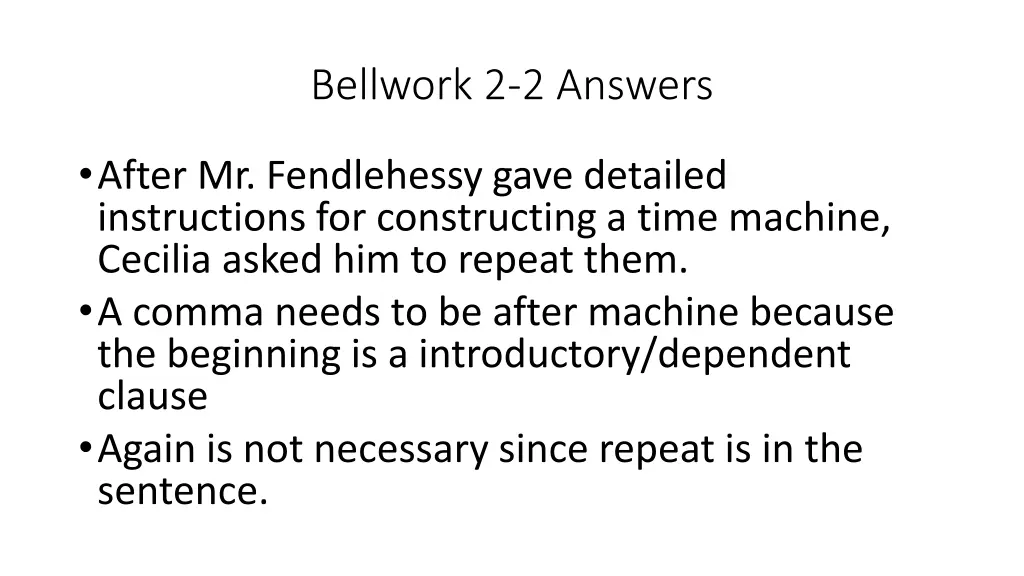 bellwork 2 2 answers