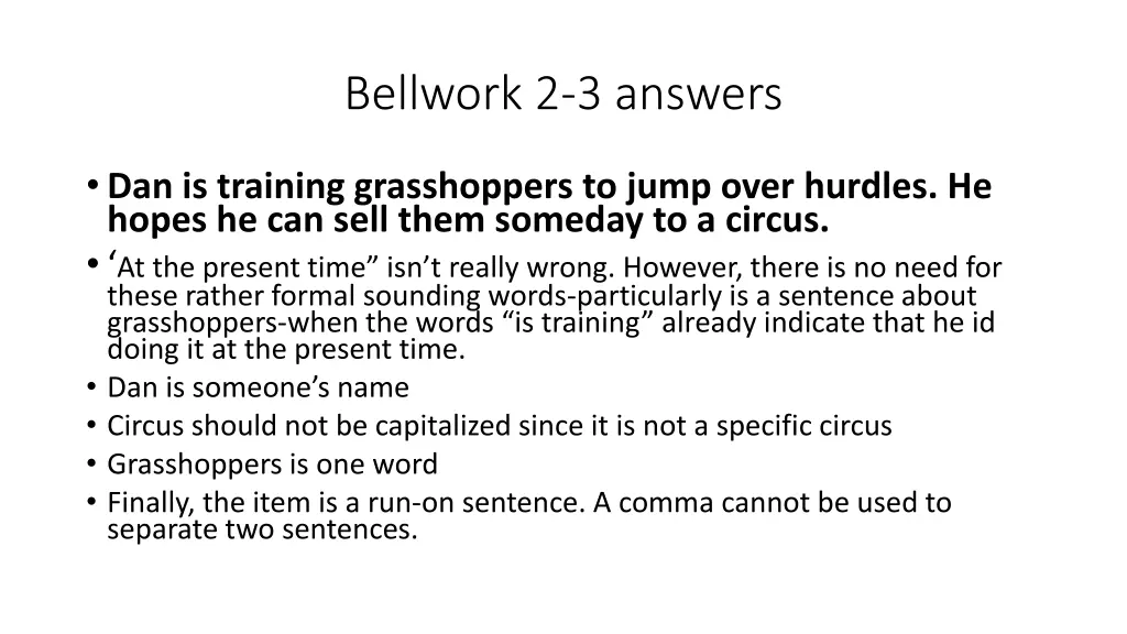 bellwork 2 3 answers