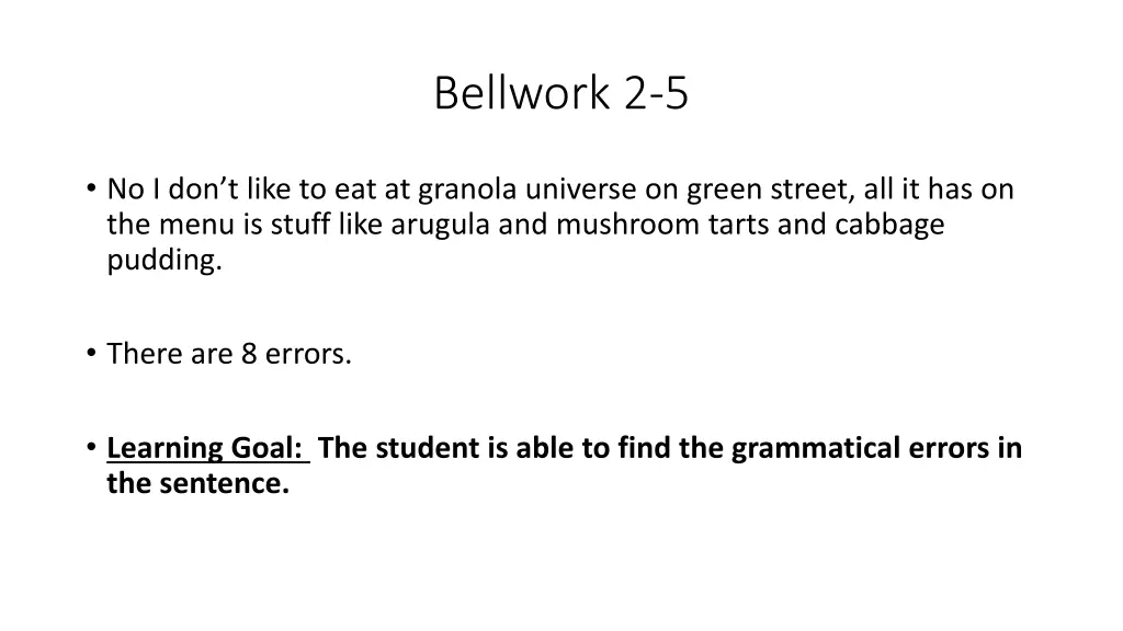 bellwork 2 5