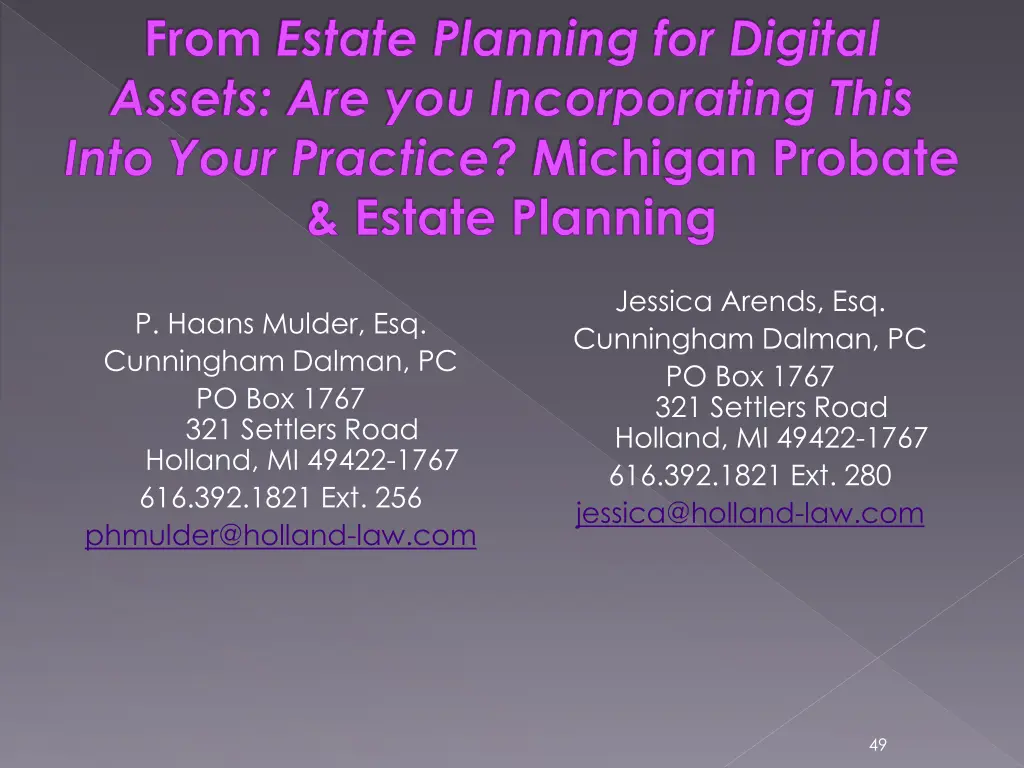 from estate planning for digital assets