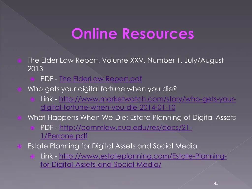 online resources