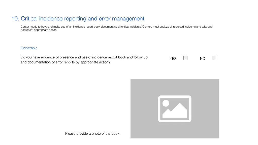 10 critical incidence reporting and error