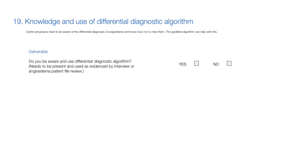 19 knowledge and use of differential diagnostic