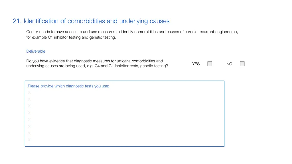 21 identification of comorbidities and underlying