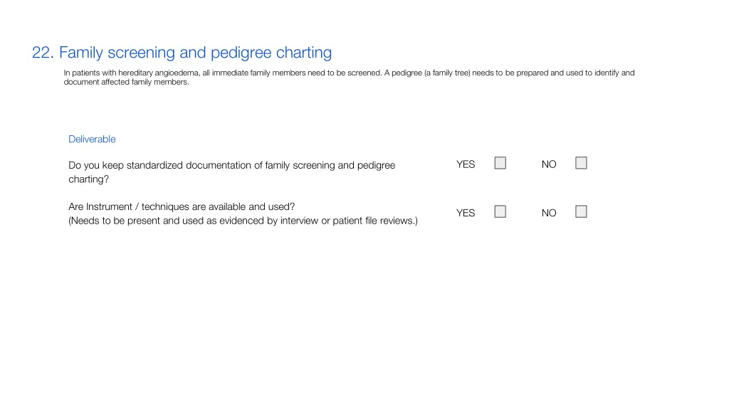 22 family screening and pedigree charting