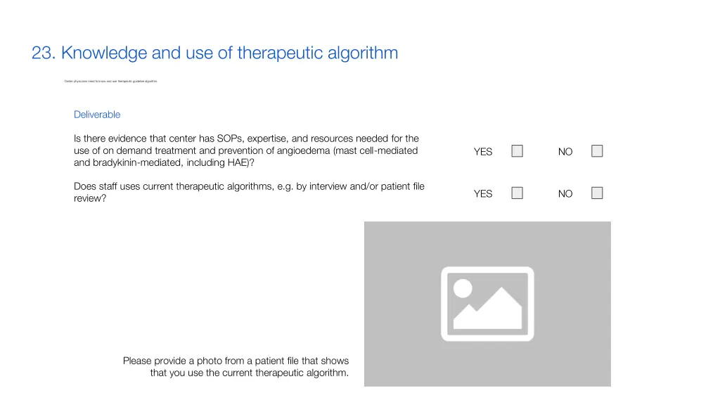 23 knowledge and use of therapeutic algorithm