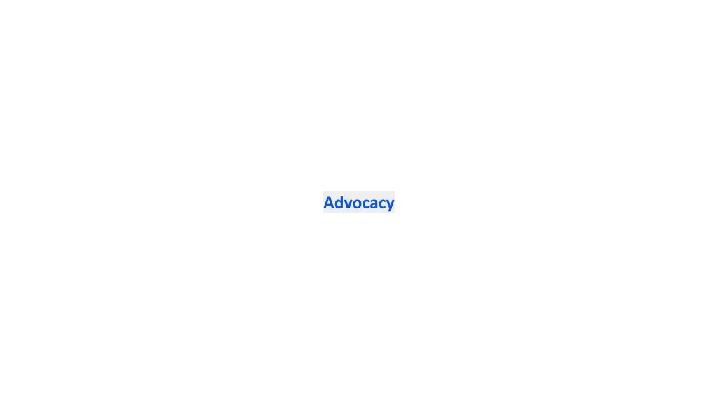 advocacy