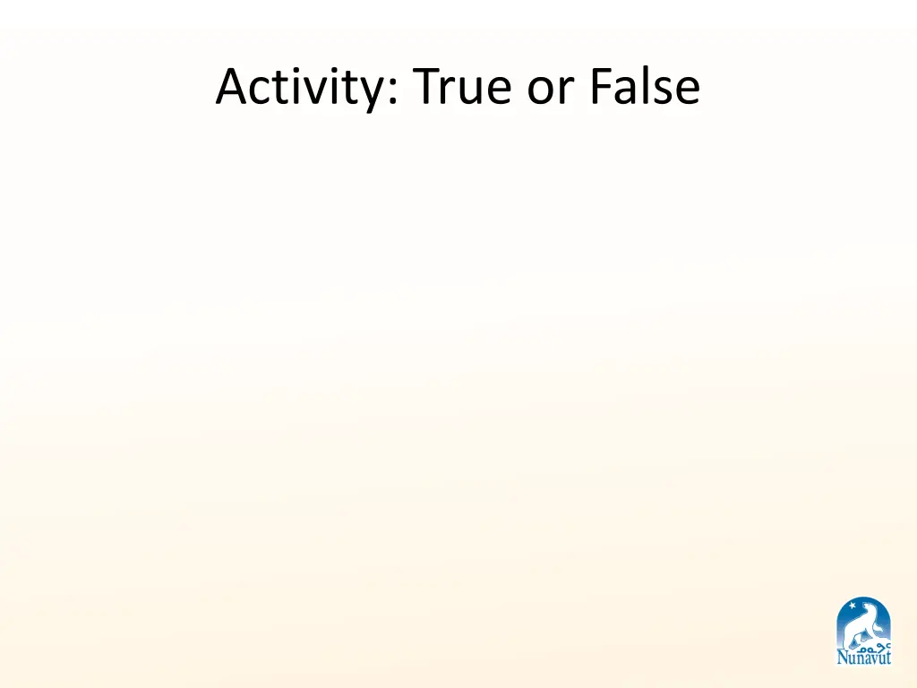 activity true or false