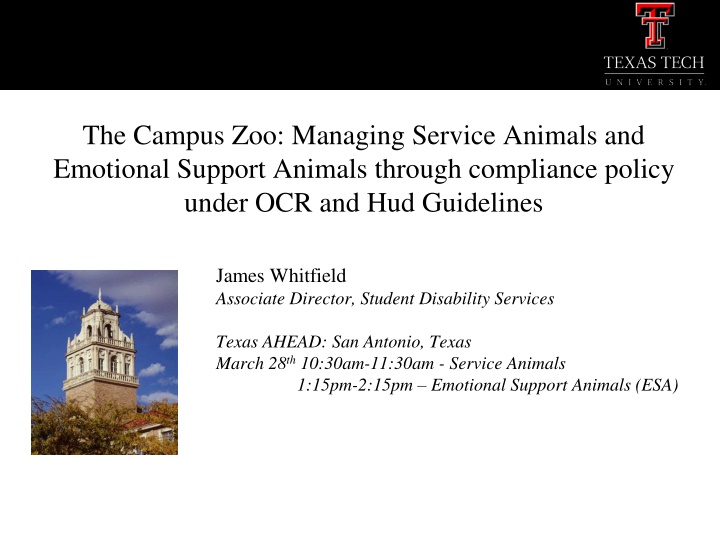 the campus zoo managing service animals