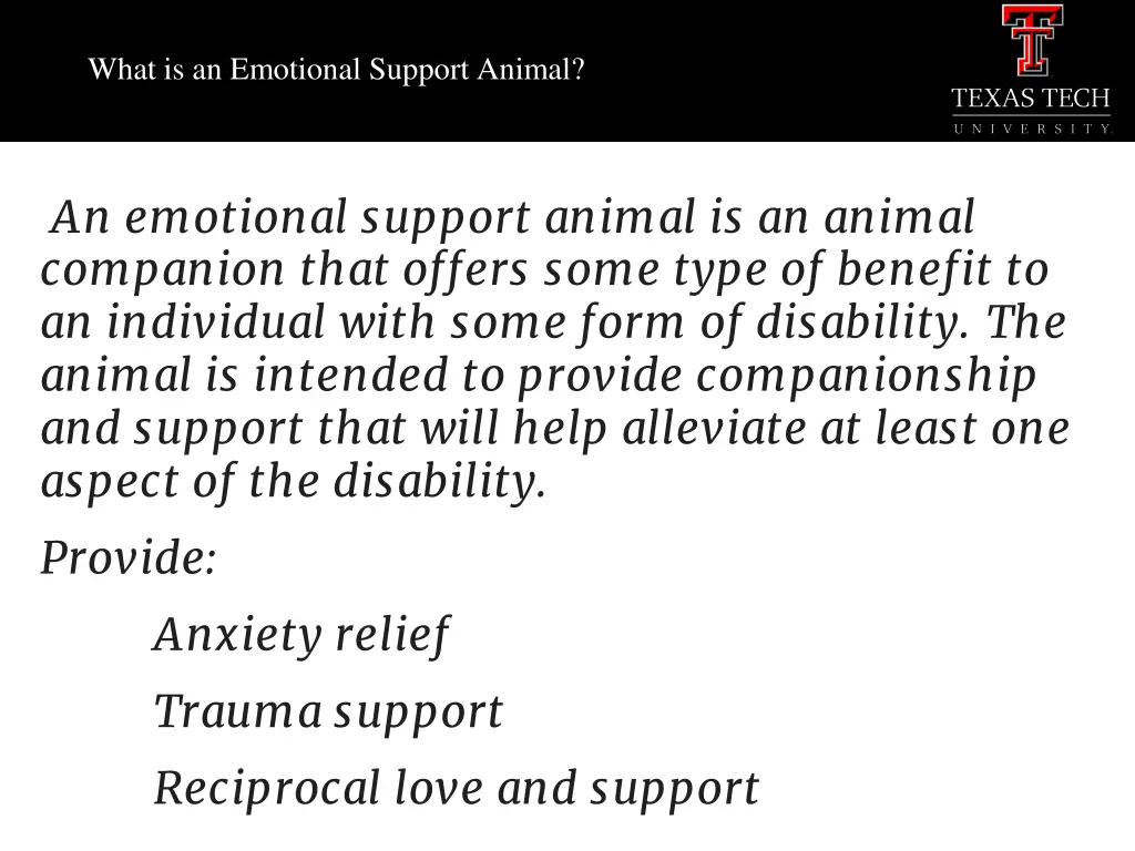 what is an emotional support animal