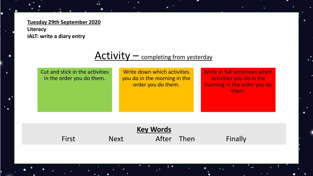 tuesday 29th september 2020 literacy ialt write 2