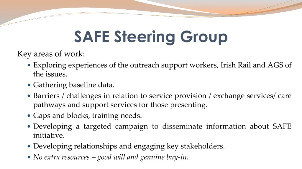 safe steering group