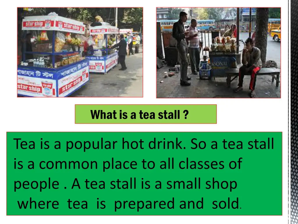 what is a tea stall