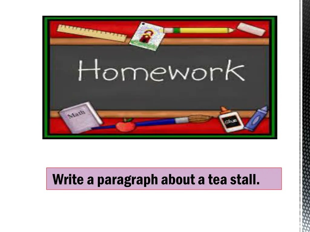 write a paragraph about a tea stall