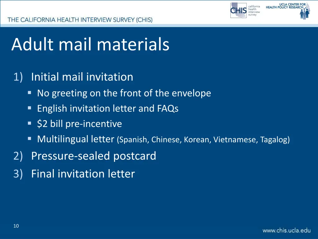 adult mail materials