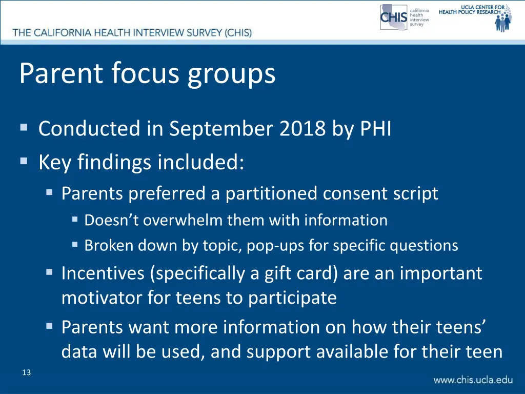 parent focus groups