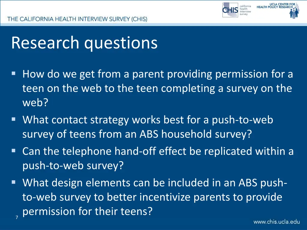 research questions